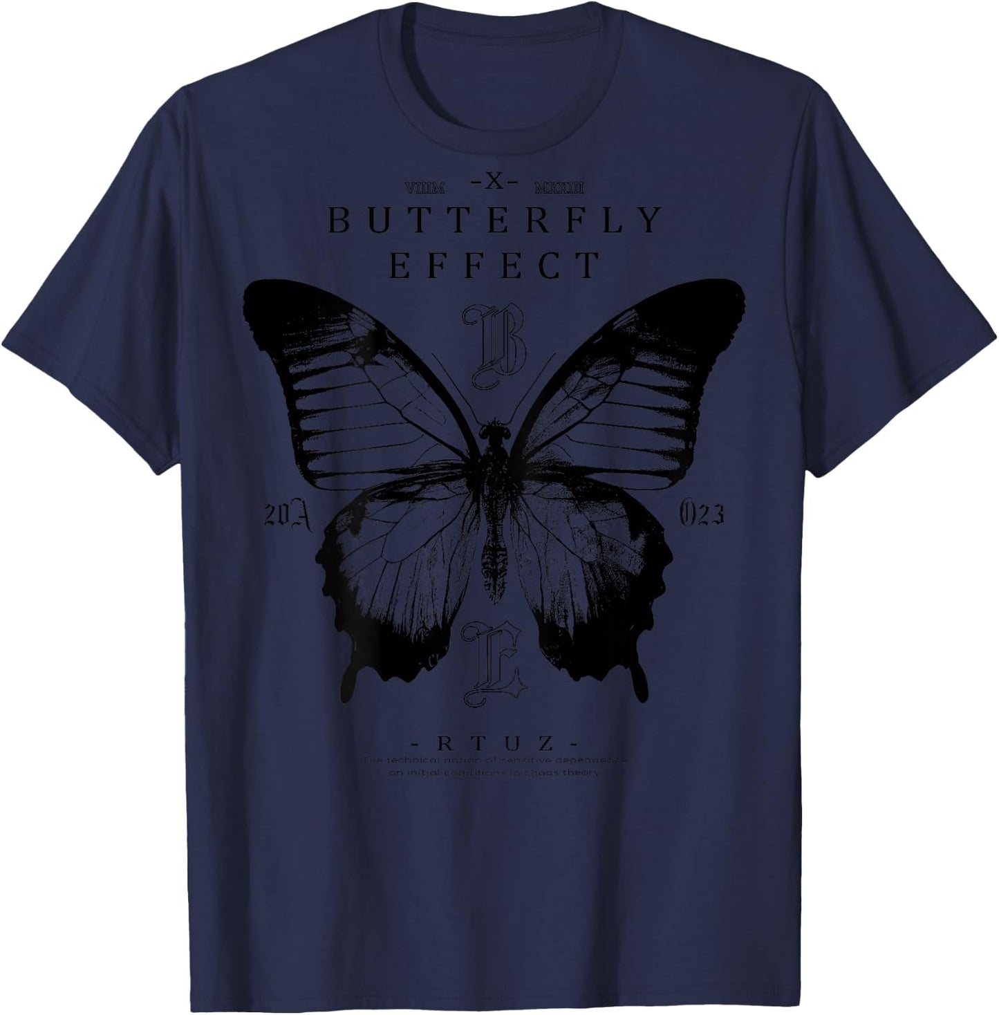 Effect Butterfly Insect Moth Butterfly , blue T-Shirt - T-Shirt | Navy