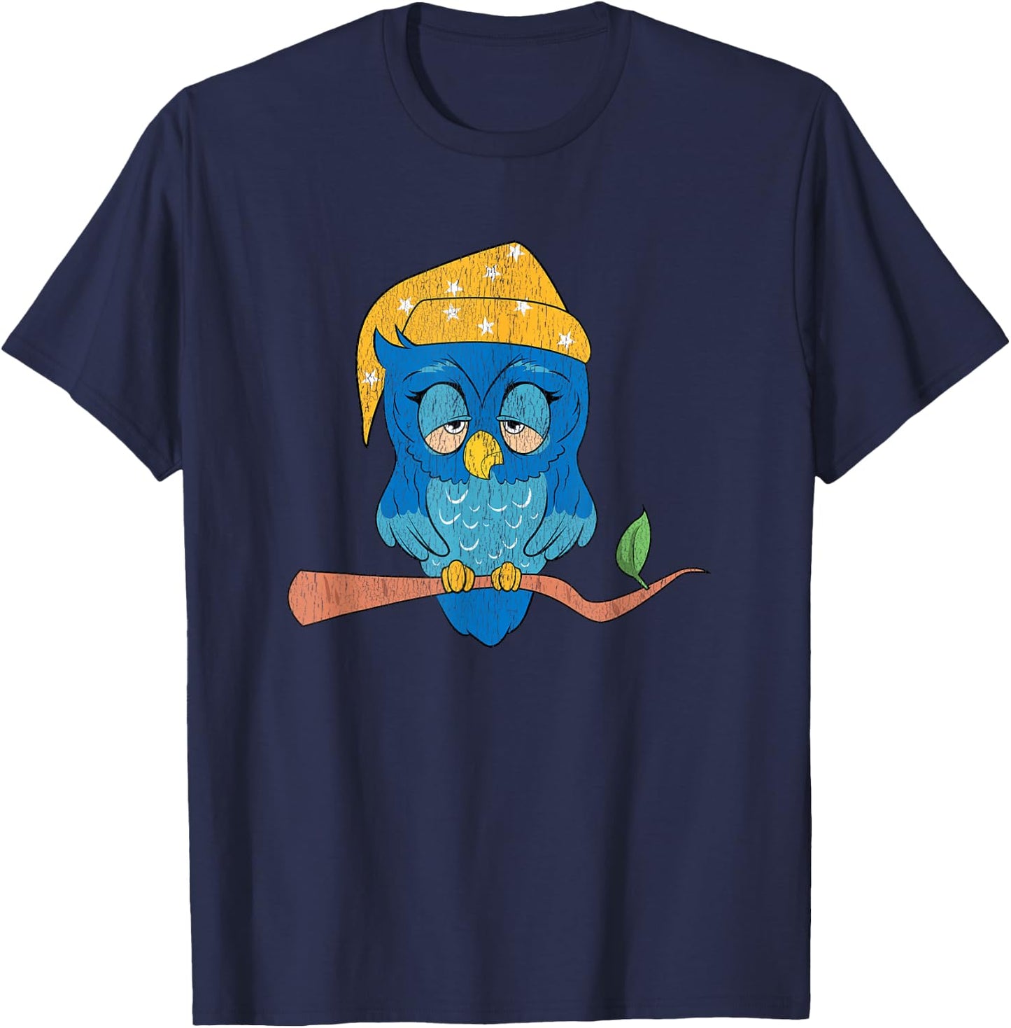 Funny Sleepy Night Owl Pjs pajamas for Owl Lovers & Owners T-Shirt - T-Shirt | Navy