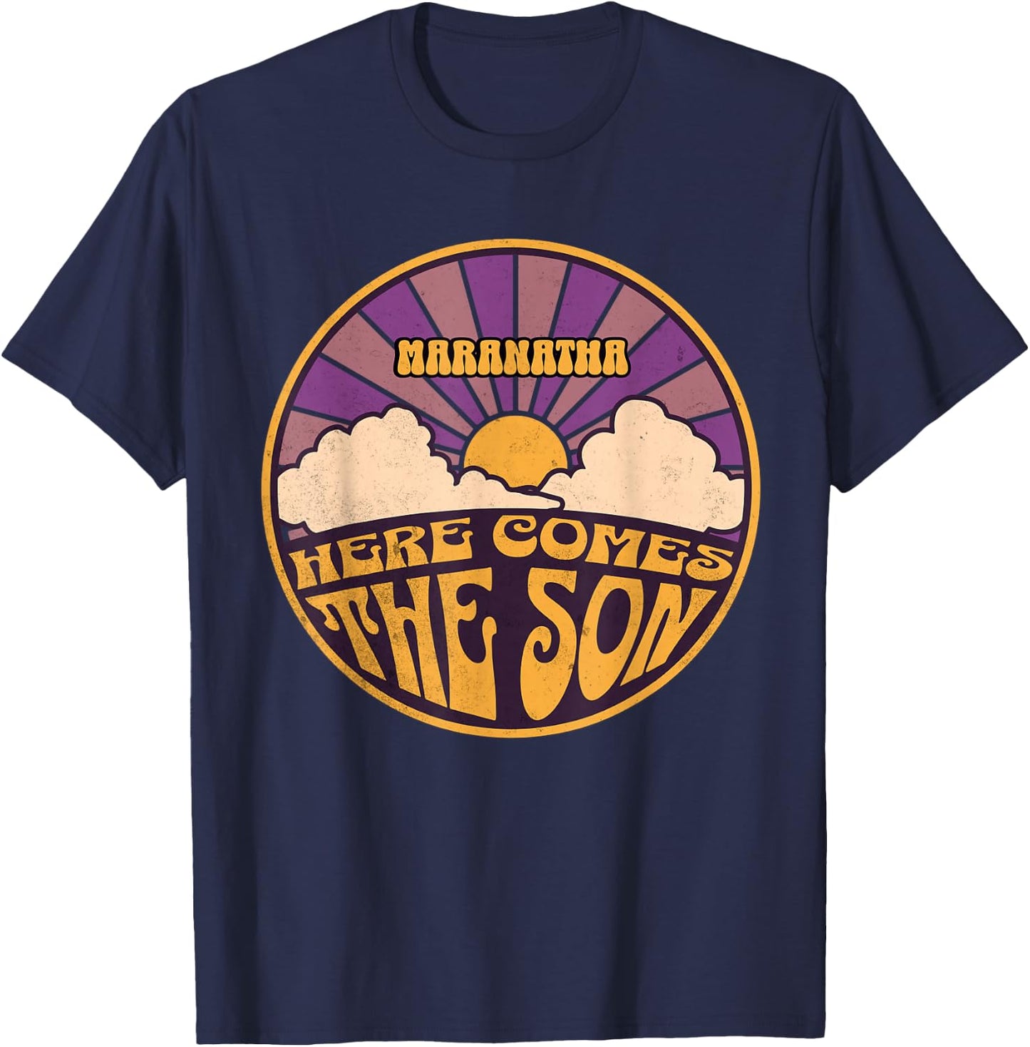 Maranatha: Hier kommt der Sohn Jesus, Revolution, Menschen, Ostern T-Shirt - T-Shirt | Navy