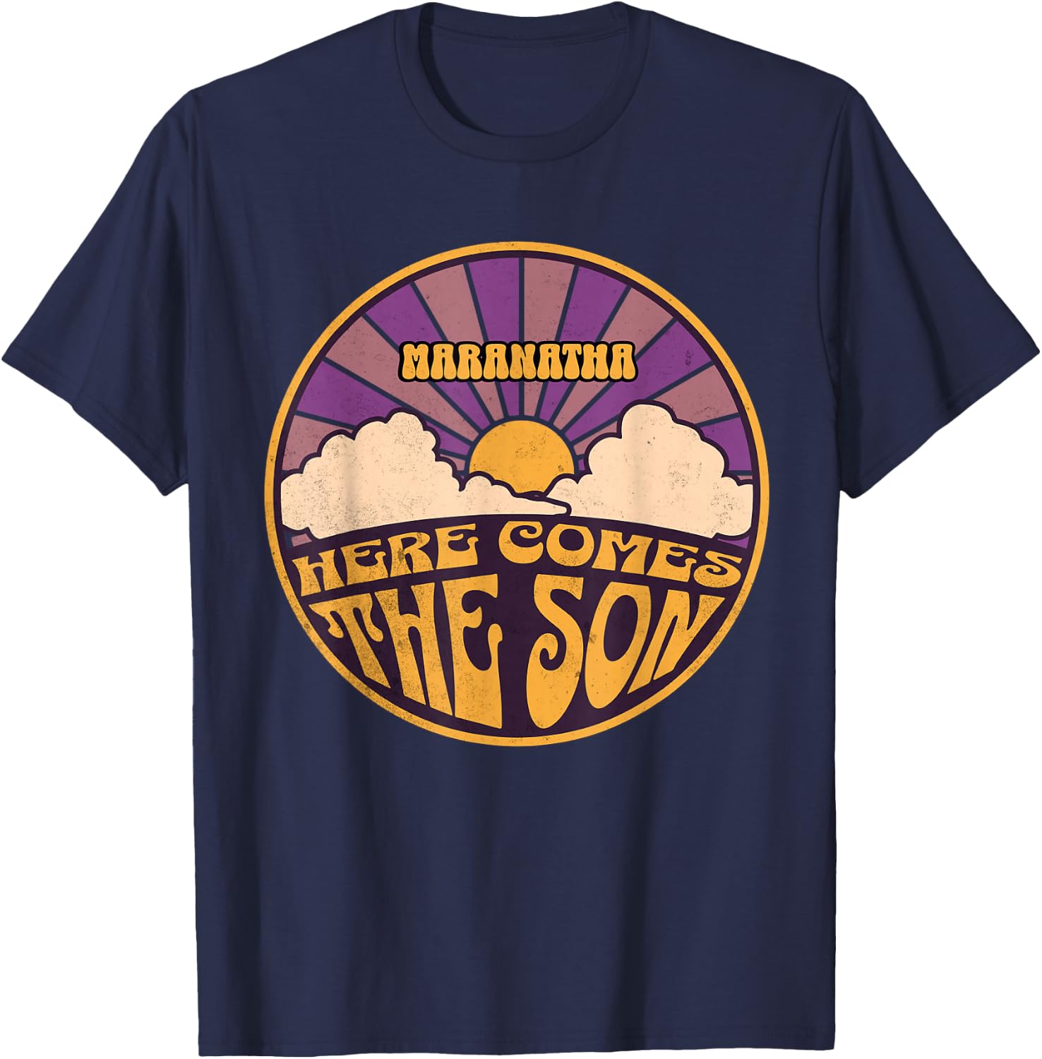 Maranatha: Hier kommt der Sohn Jesus, Revolution, Menschen, Ostern T-Shirt - T-Shirt | Navy