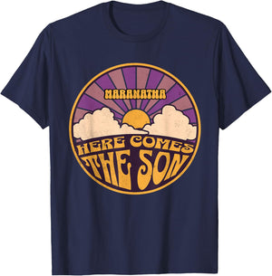 Maranatha: Hier kommt der Sohn Jesus, Revolution, Menschen, Ostern T-Shirt - T-Shirt | Navy