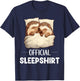 Official Sleepshirt Sleeping Hedgehog Animal Lovers Pajama T-Shirt - T-Shirt | Navy