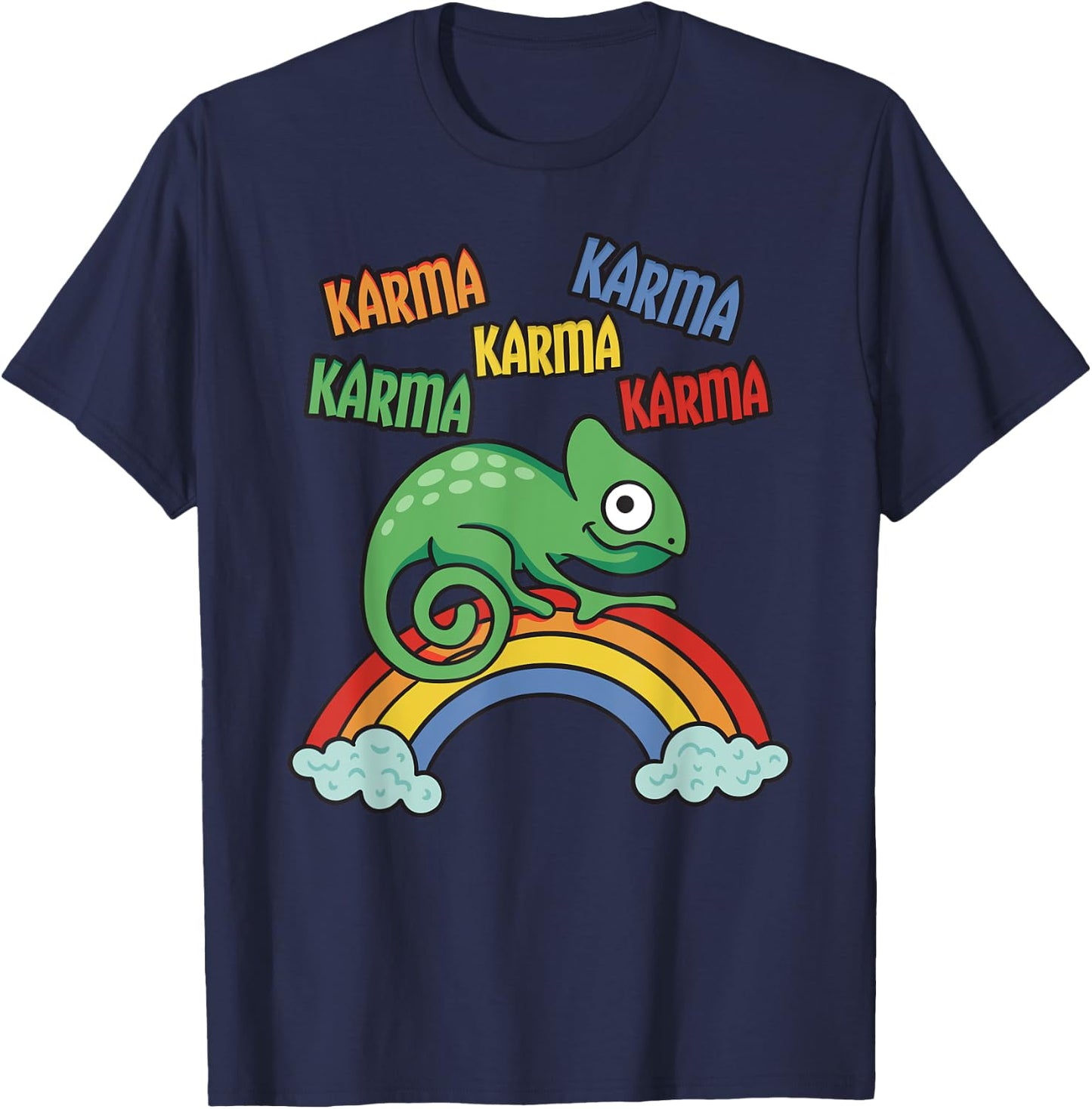 Karma Chameleon Funny T-Shirt - T-Shirt | Navy
