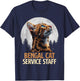 BENGAL CATS SERVICE STAFF Vintage Funny Bengal Cat T-Shirt - T-Shirt | Navy