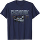 USA Military Warbird Airplane Chinook Helicopter T-Shirt - T-Shirt | Navy