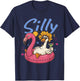 Silly Goose Summer, Goose Beach Please,Goose Flamingo Float T-Shirt - T-Shirt | Navy