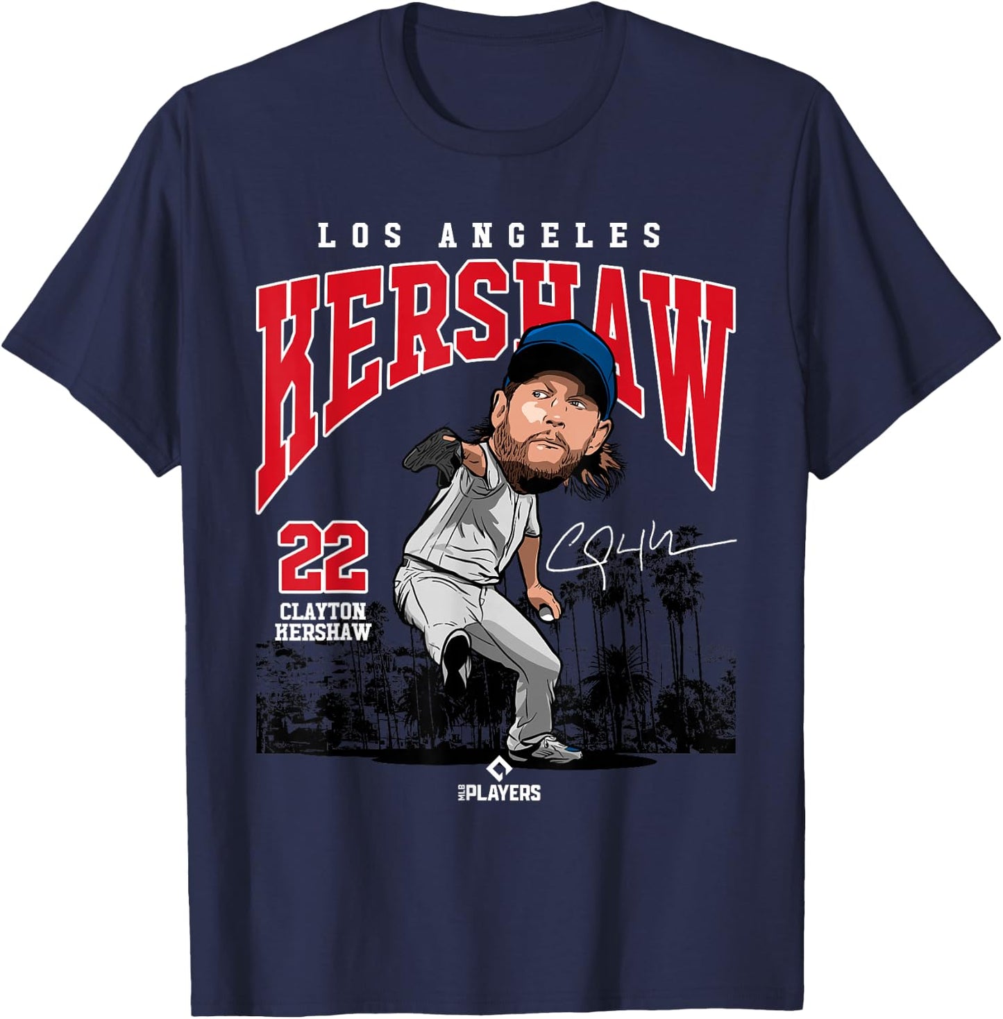 Clayton Kershaw | Los Angeles MLB Player League | MLBKER4042 T-Shirt - T-Shirt | Navy