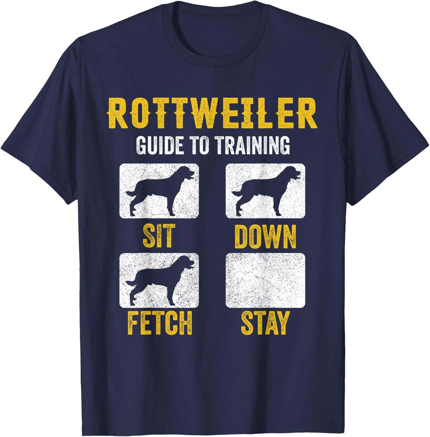 Rottweiler Guide To Training Shirts, Dog Mom Dad Lover Owner T-Shirt - T-Shirt | Navy