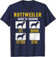 Rottweiler Guide To Training Shirts, Dog Mom Dad Lover Owner T-Shirt - T-Shirt | Navy