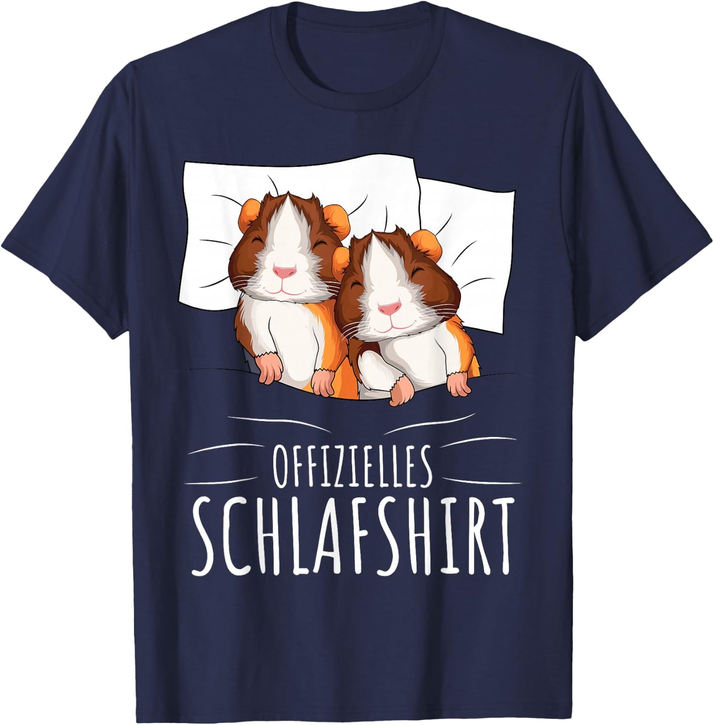 Guinea Pig Official Sleep Shirt , black T-Shirt - T-Shirt | Navy