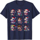 Cute Hippo in Christmas Lights Funny Xmas Gifts Kid Women PJ T-Shirt - T-Shirt | Navy