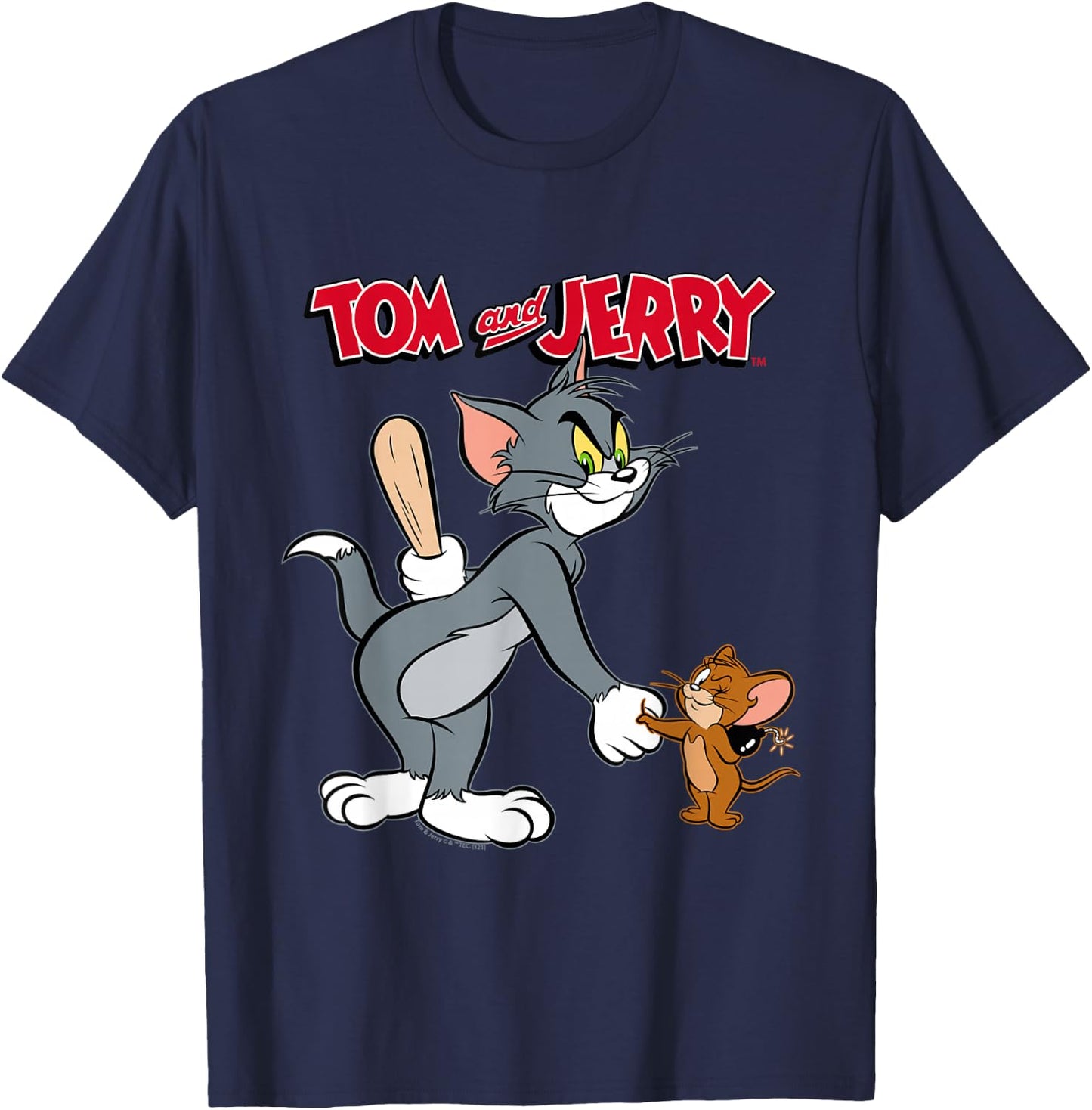 Tom and Jerry Hand Shake T-Shirt - T-Shirt | Navy