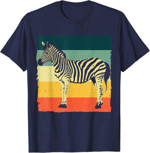 Funny Zebra Themed Women Safari African Wildlife T-Shirt - T-Shirt | Navy