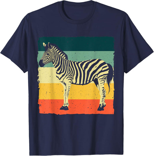 Funny Zebra Themed Women Safari African Wildlife T-Shirt - T-Shirt | Navy