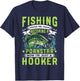 Funny Fisher Fishing Saved Me From Becoming Pornstar Gift T-Shirt - T-Shirt | Navy