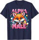 Fox Alpha Cute Foxes Meme Male Humor or Women T-Shirt - T-Shirt | Navy
