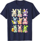 Cute Teacher Bunny Rabbit Reading Easter Bunnies Book Lovers T-Shirt - T-Shirt | Navy