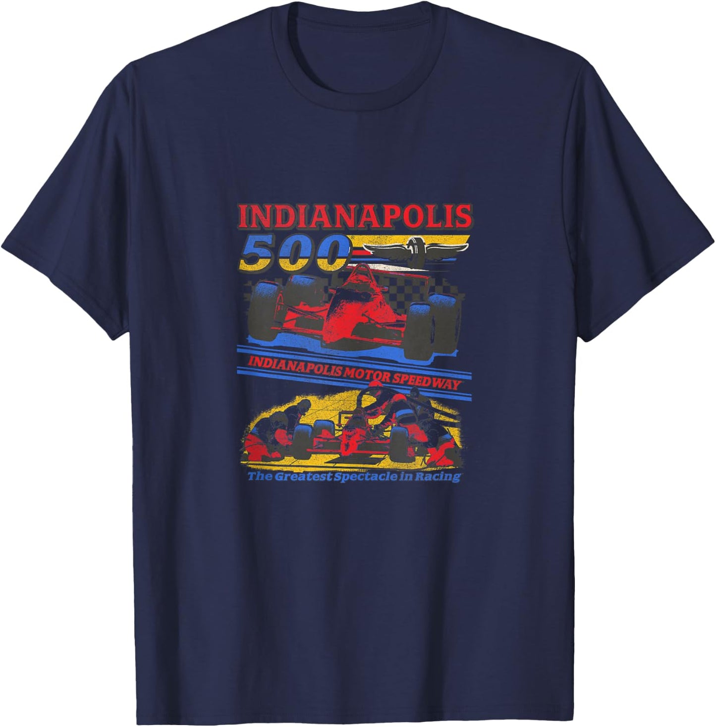 Indy 500 Indianapolis Motor Speedway The Greatest Spectacle T-Shirt - T-Shirt | Navy