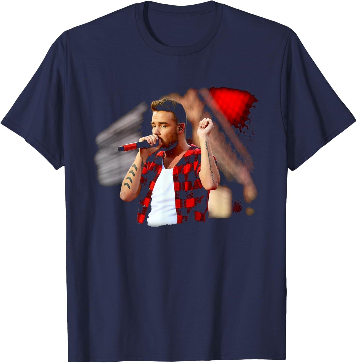 Liam Payne of One Direction Murrayfield Stadium 2014 , Black, S T-Shirt - T-Shirt | Navy