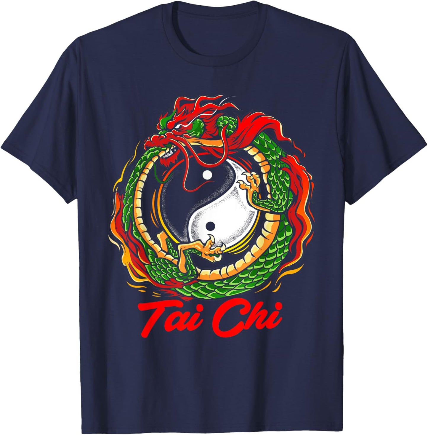 Chinese Dragon Tai Chi Apparel T-Shirt - T-Shirt | Navy