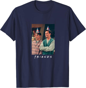 Friends TV Series Joey & Chandler Birthday NY Logo PAPL181 T-Shirt - T-Shirt | Navy