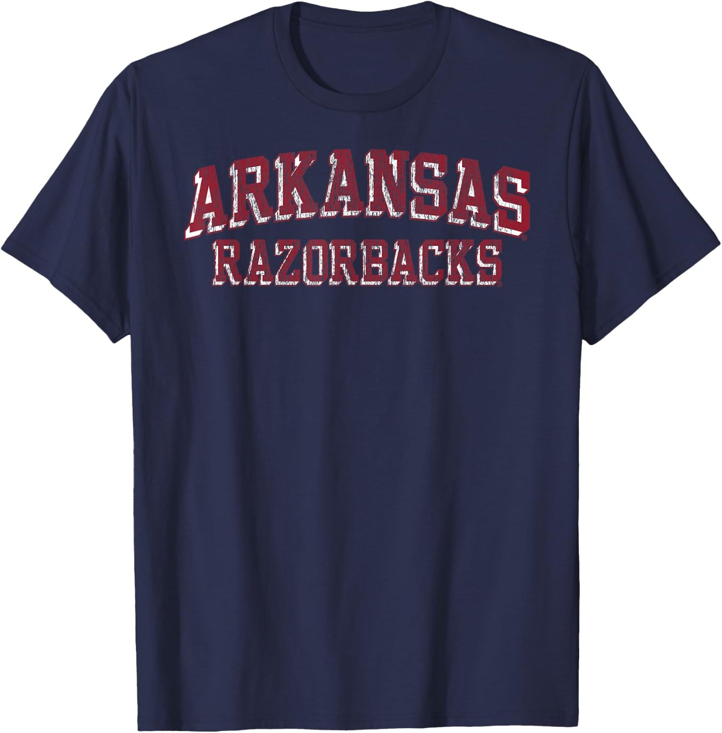 Arkansas Razorbacks Retro Arch Black Officially Licensed T-Shirt - T-Shirt | Navy