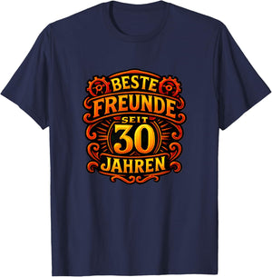 Beste Freunde Spruch-Motiv seit 30 Jahren Freundschaft T-Shirt - T-Shirt | Navy