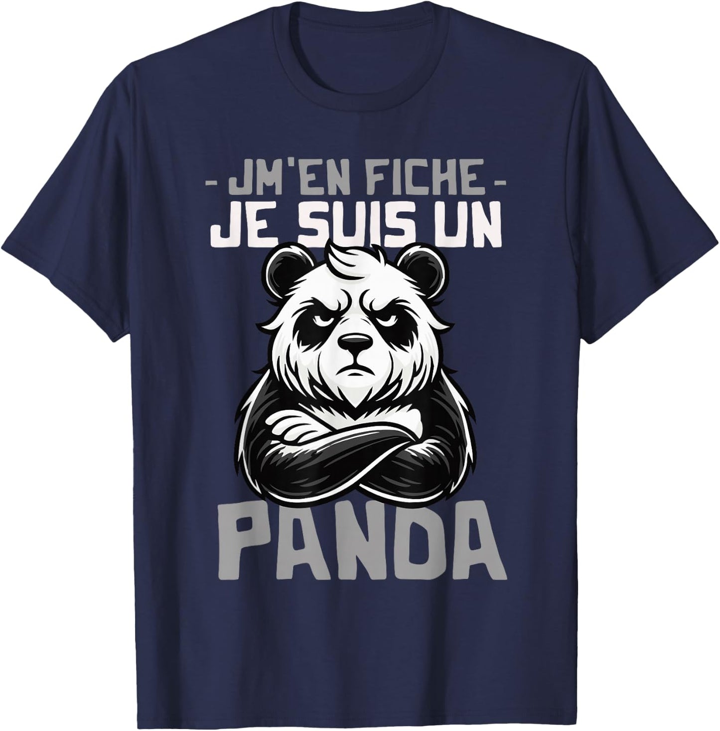 Idea Je suis un Panda Funny Funny Panda Motif Giant Panda , Black, S T-Shirt - T-Shirt | Navy