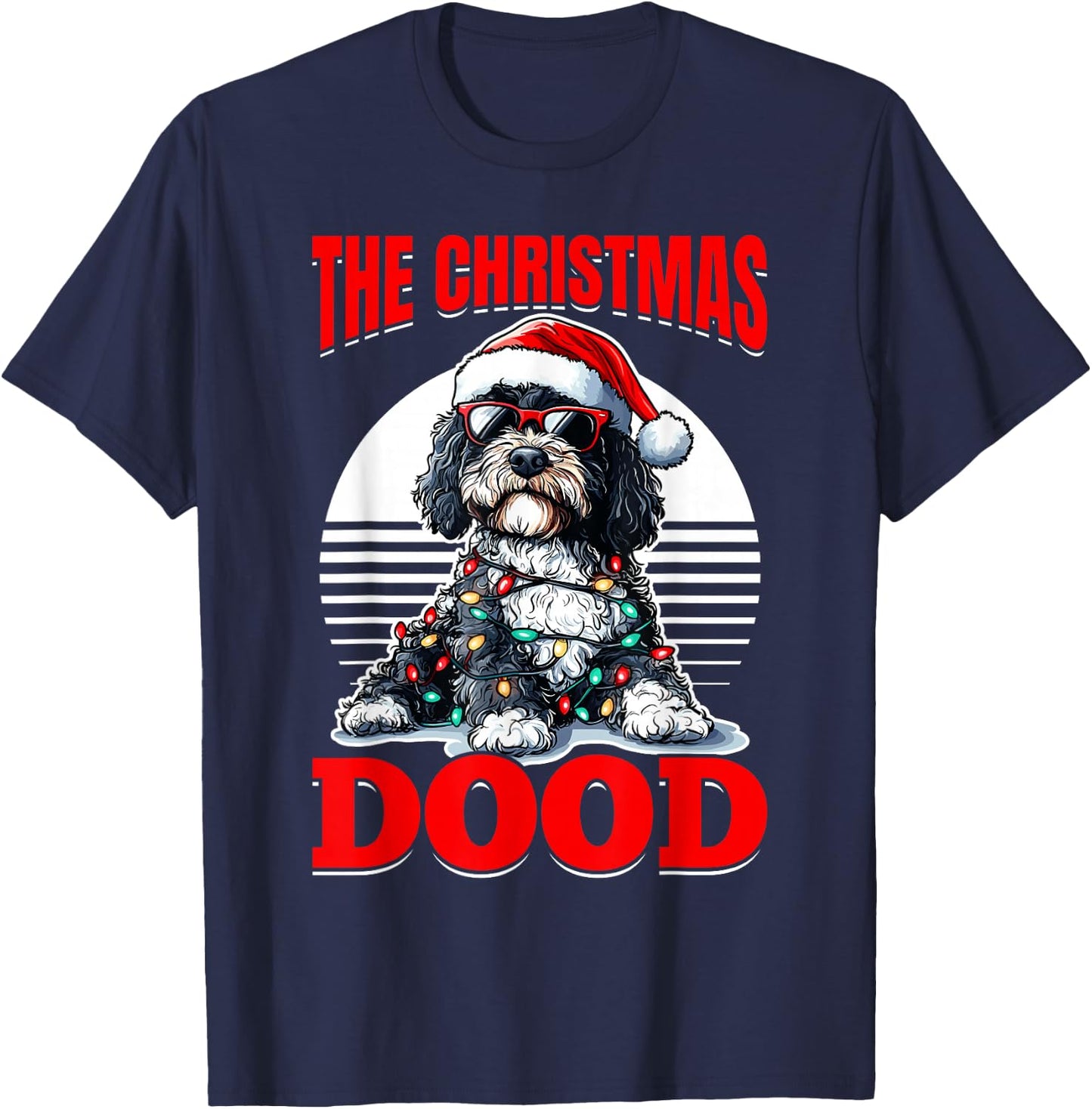 Bernedoodle Christmas Dog Breed The Christmas Dood T-Shirt - T-Shirt | Navy
