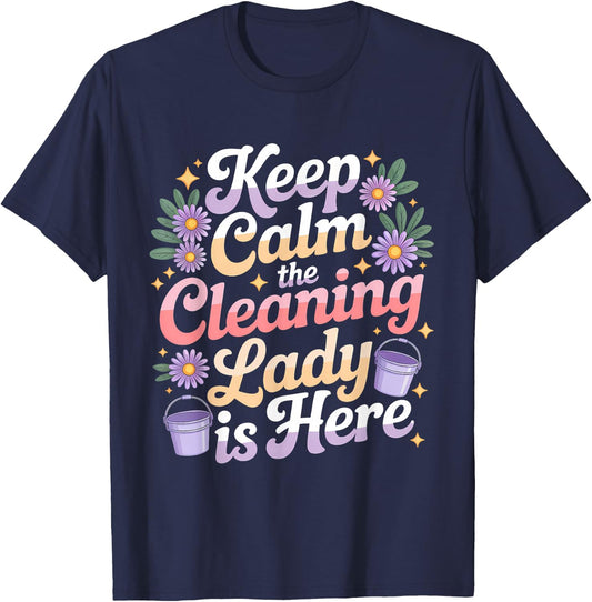 Cleaning Lady Housekeeper Housekeeping Cleaning Lover T-Shirt - T-Shirt | Navy