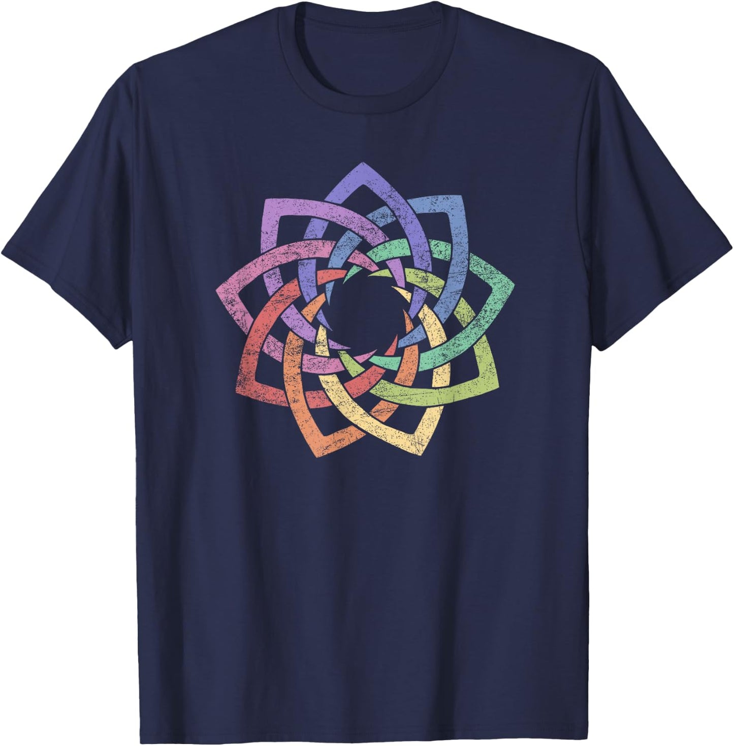 Woven in Unity Nine Pointed Star - Vintage Style Baha'i top T-Shirt - T-Shirt | Navy