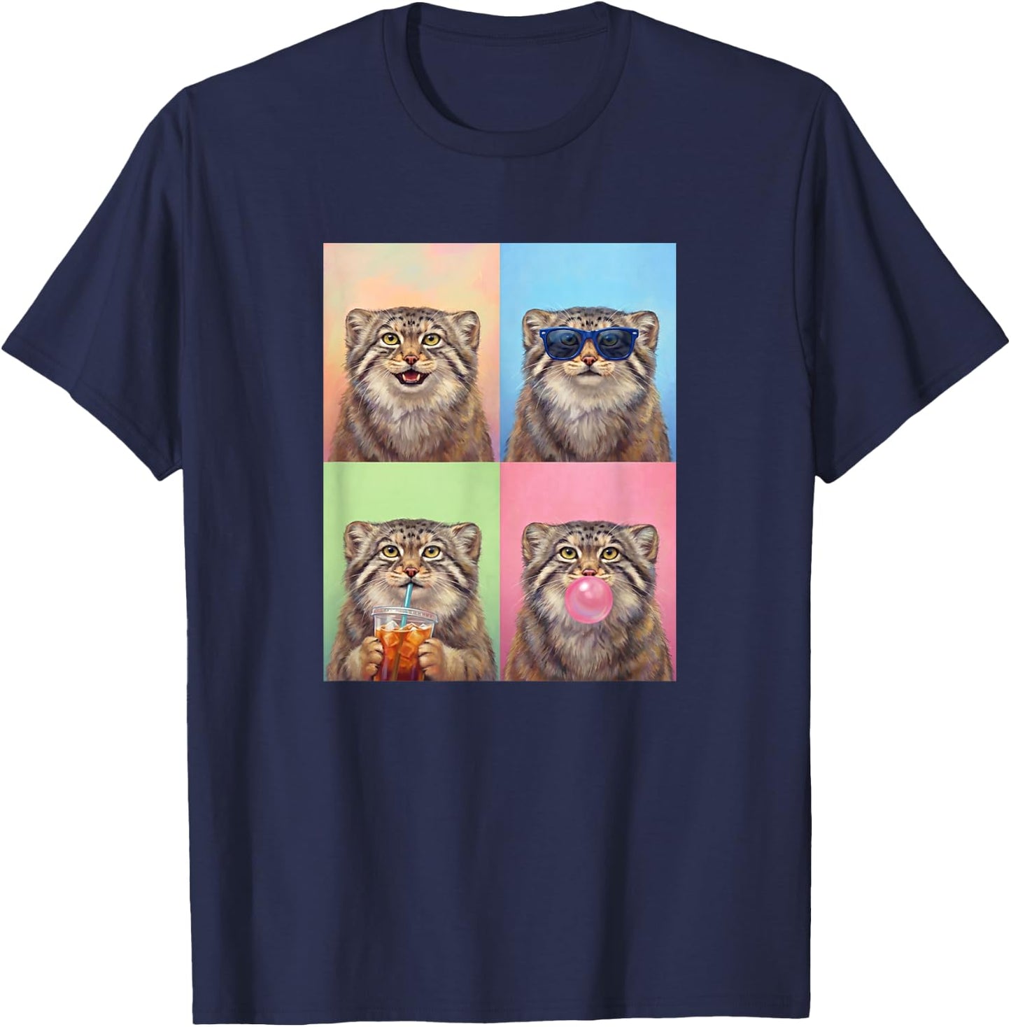 Pallas's Cats Funny Pallas's cat T-Shirt - T-Shirt | Navy