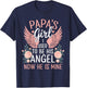 Papas Girl I Used To Be His Angel Now He Is Mine Daughters T-Shirt - T-Shirt | Navy