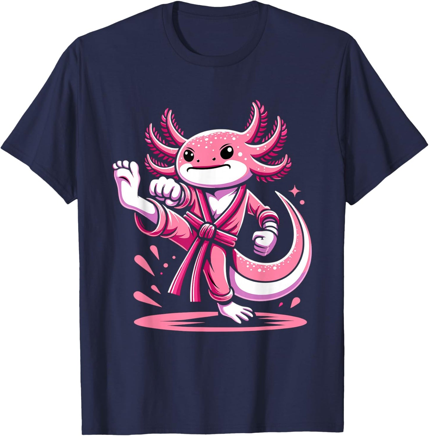 Karate Axolotl Martial Arts Taekwondo Kickboxing For Boys T-Shirt - T-Shirt | Navy
