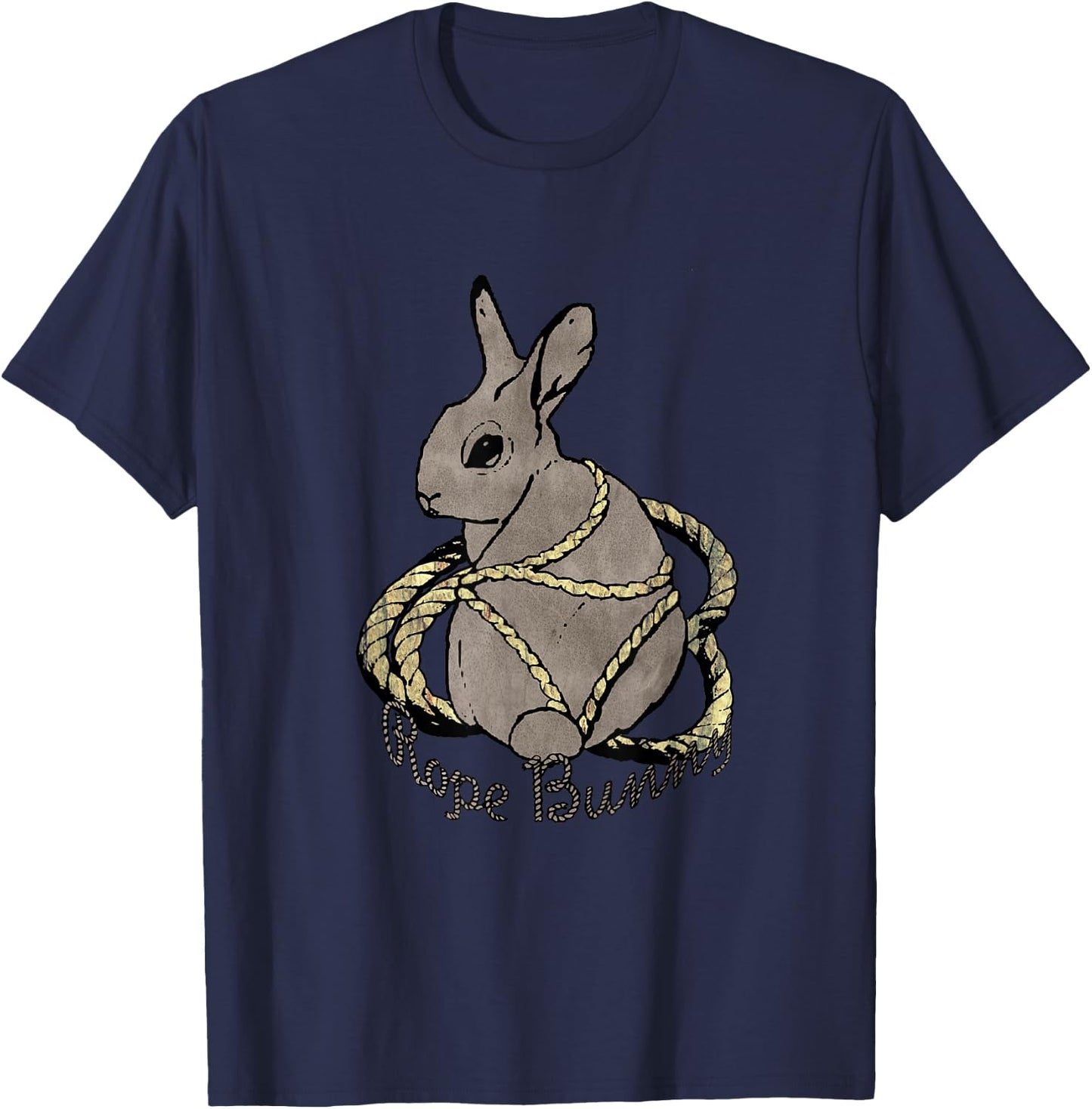 Rope Bunny - Shibari and Kink Lovers T-Shirt - T-Shirt | Navy
