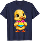 Pan Pride Duck Pansexuality Pansexual Pride Heart Pan Flag T-Shirt - T-Shirt | Navy