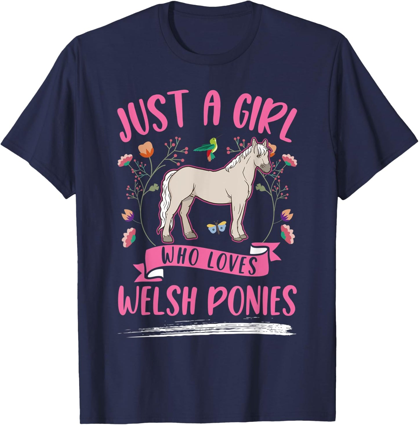 Just a girl who loves Welsh Pony T-Shirt - T-Shirt | Navy