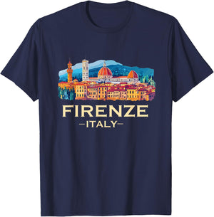 Firenze Italy Souvenirs Skyline Souvenir From Florence Italy T-Shirt - T-Shirt | Navy