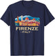 Firenze Italy Souvenirs Skyline Souvenir From Florence Italy T-Shirt - T-Shirt | Navy