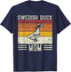Best Duck Mom Women - Vintage Swedish Duck T-Shirt - T-Shirt | Navy