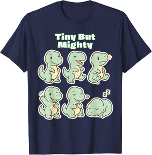 Tiny But Mighty Cute Baby T-Rex Dinosaur T-Shirt - T-Shirt | Navy