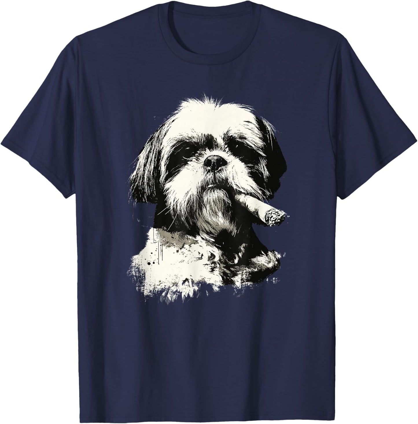 Shih Tzu Dog Owner for Dad Father's Day T-Shirt - T-Shirt | Navy