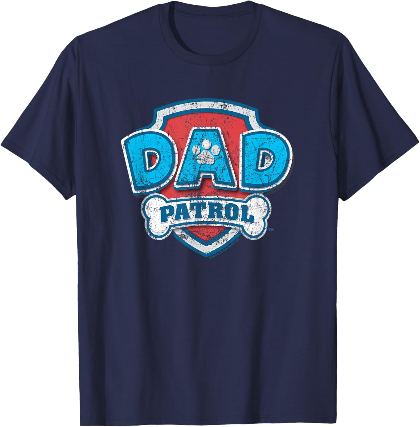Paw Patrol Father's Day Dad Patrol , black T-Shirt - T-Shirt | Navy