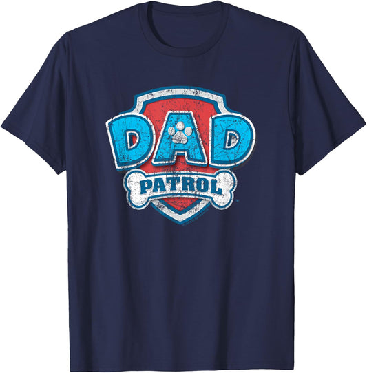 Paw Patrol Father's Day Dad Patrol , Black, S T-Shirt - T-Shirt | Navy