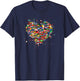 Flags of The Countries of The World International Heart T-Shirt - T-Shirt | Navy