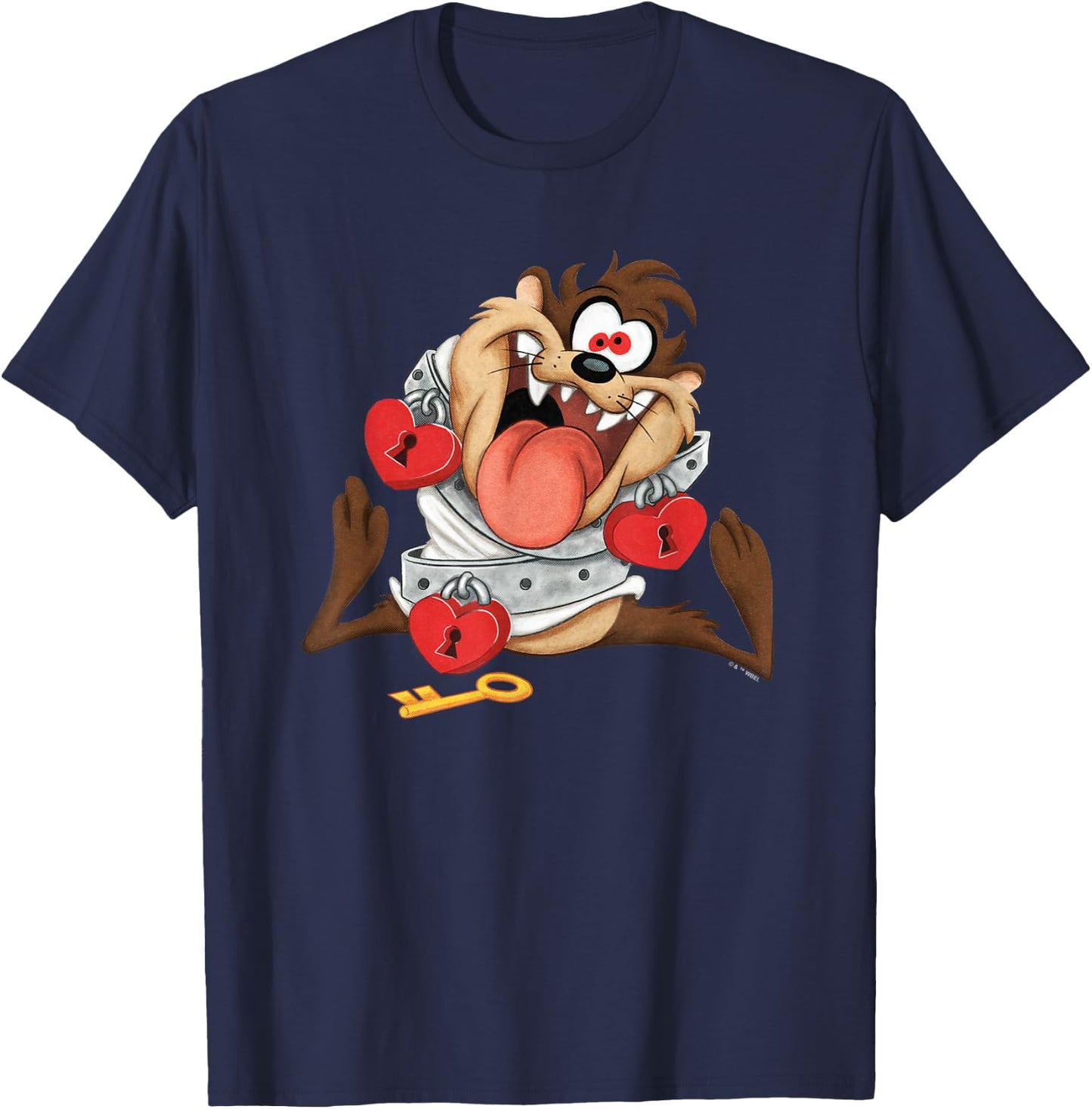 Looney Tunes Valentine's Day Taz Tied Up with Love T-Shirt - T-Shirt | Navy