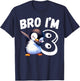Bro I'm 8 Year Old Penguin 8th Birthday Kids Dabbing Funny T-Shirt - T-Shirt | Navy