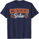 Cheer Sister My Favorite Cheerleader Calls Me Sisters Orange T-Shirt - T-Shirt | Navy