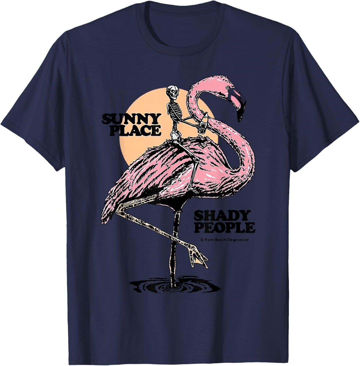 Flamingo Sunny Place Twenty People T-Shirt - T-Shirt | Navy