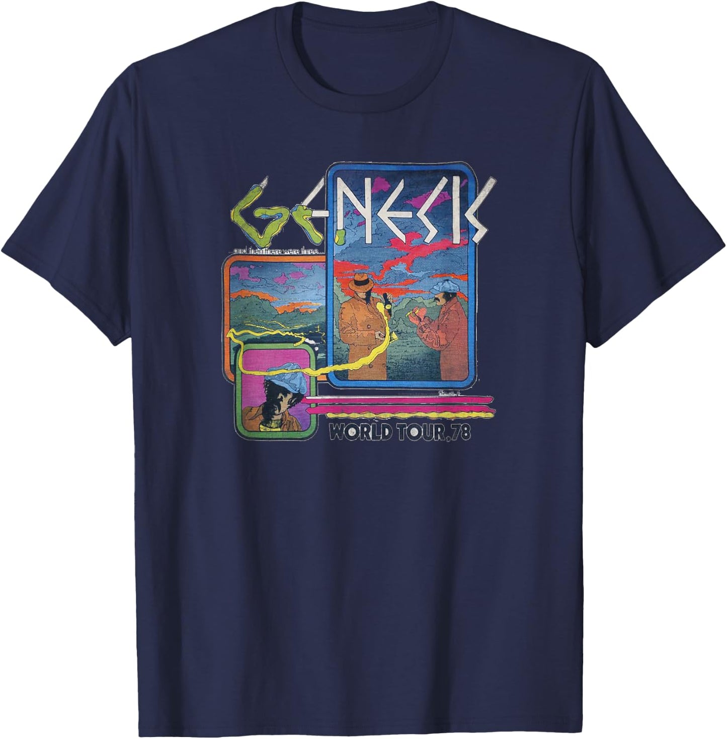 Genesis Rock Music Band World Tour 78 T-Shirt - T-Shirt | Navy